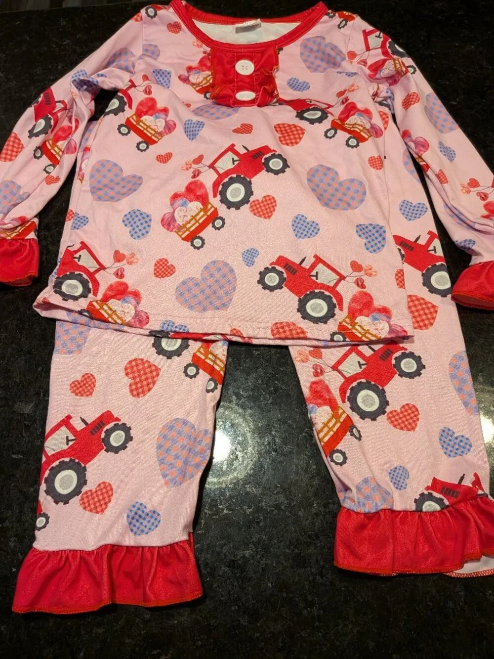Valentine Tractor Pajamas